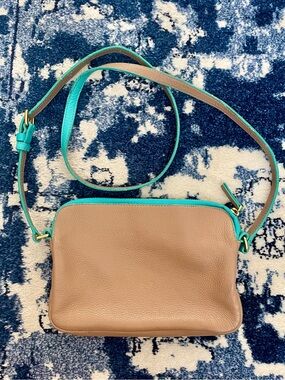Vintage Teal/Beige Marc by Marc Jacobs Leather Crossbody Bag